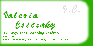 valeria csicsaky business card
